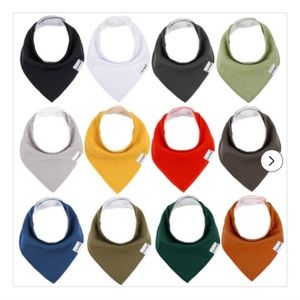 NEW Egmao Baby Bandana Drool Feeding Bibs Solid Colors, Unisex 12 Pack